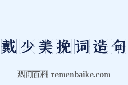 戴少美挽词造句是什么意思的图片